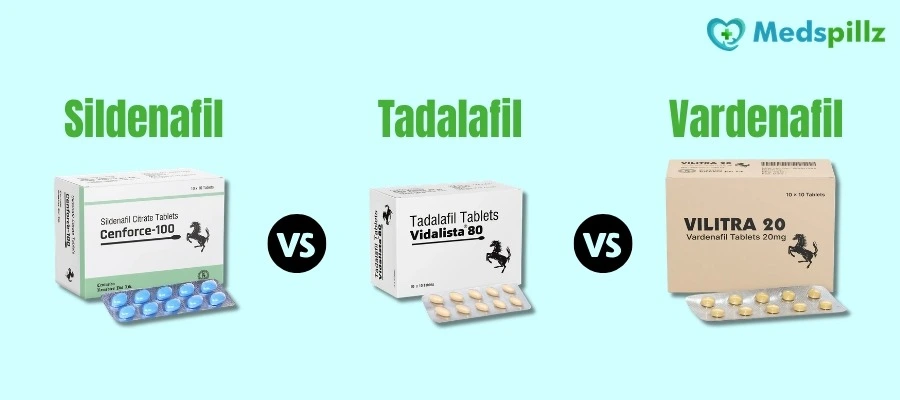 Sildenafil vs Tadalafil vs Vardenafil